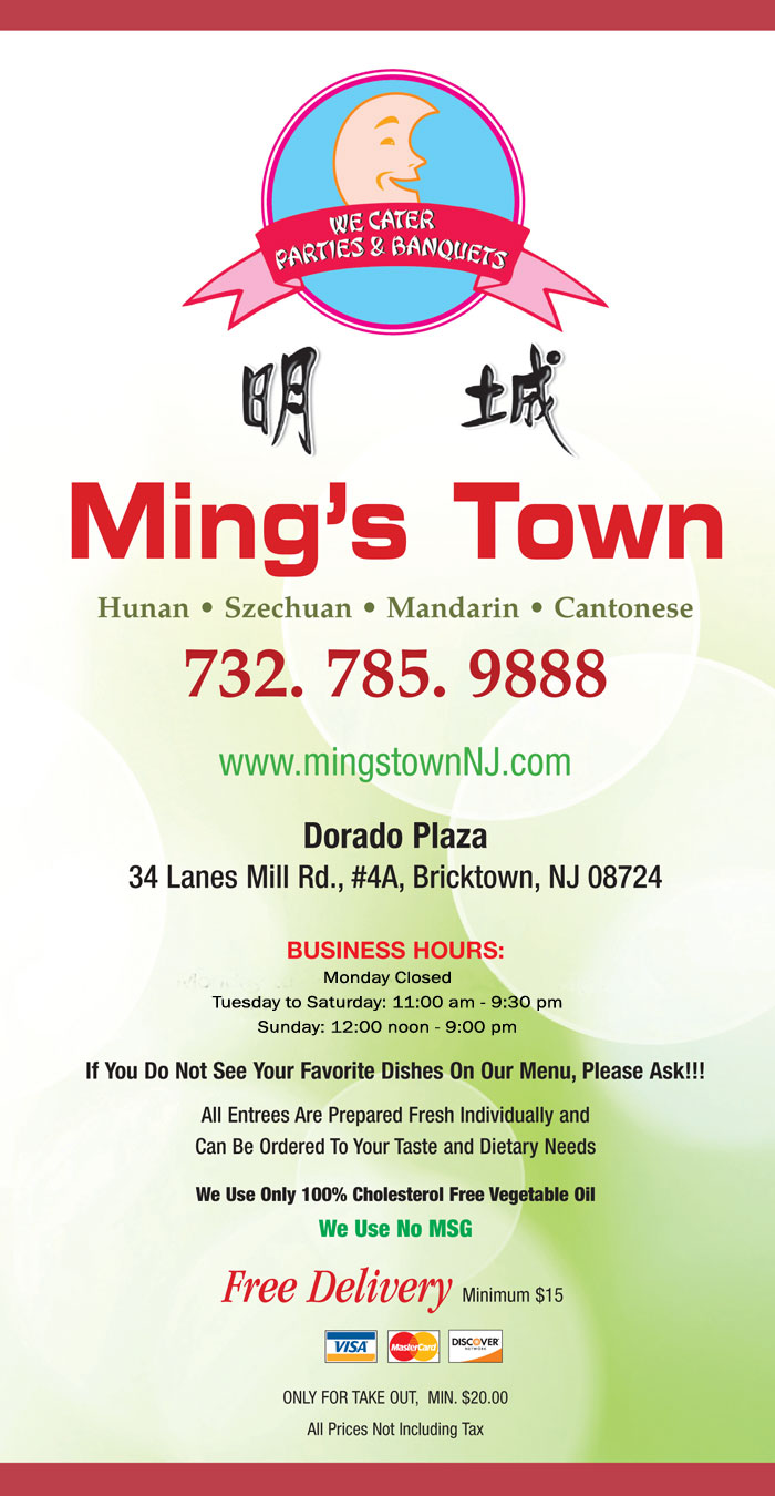 Menu — Ming's
